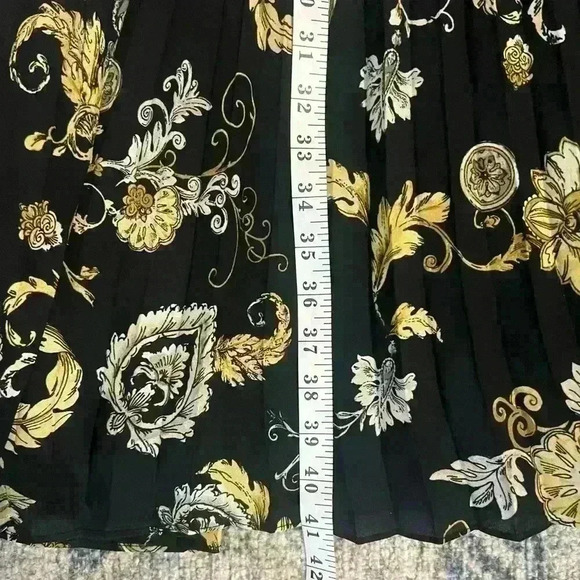 Nanette Lepore Black and Yellow Floral Midi Dress - Picture 8 of 12